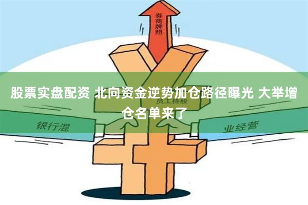 股票实盘配资 北向资金逆势加仓路径曝光 大举增仓名单来了